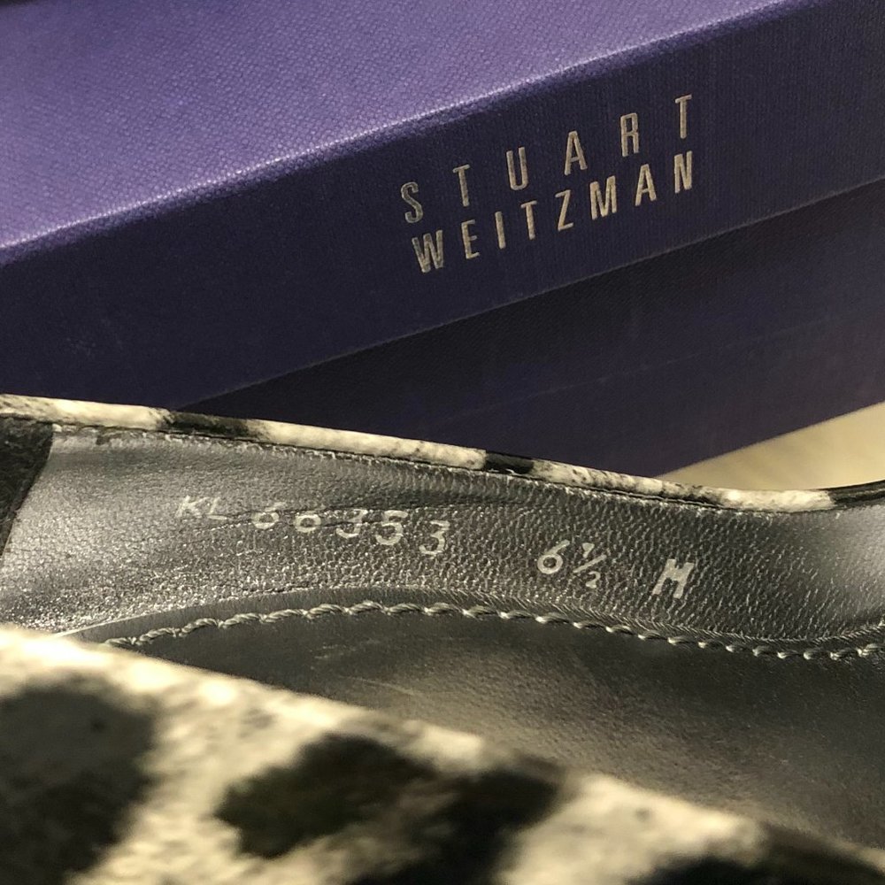 ✨ HOST PICK✨*BRAND NEW* Stuart Weitzman Leopard Print Peep Toe Heels - Size 6.5 - Picture 10 of 11